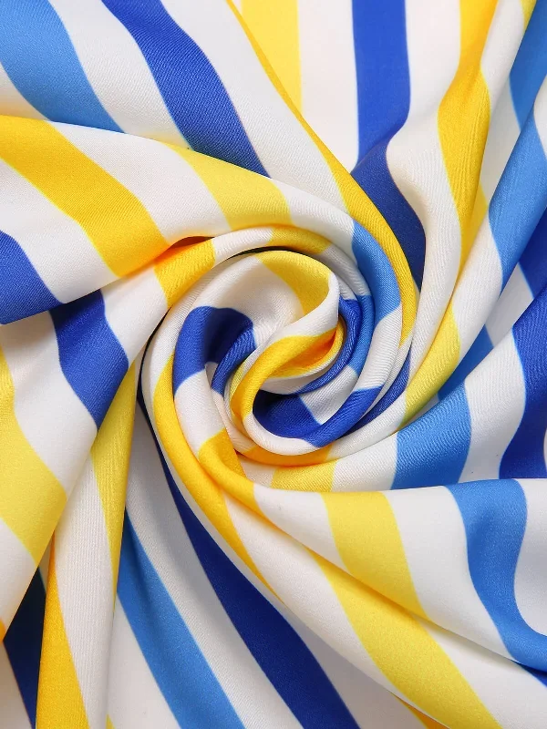 1950s-yellow-white-blue-striped-button-skirt