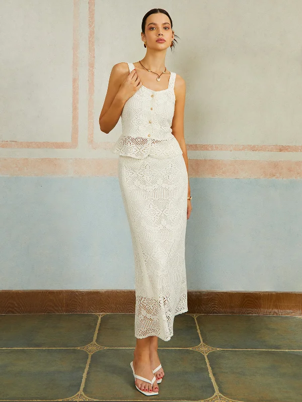 elegant-button-lace-sleeveless-skirt-set