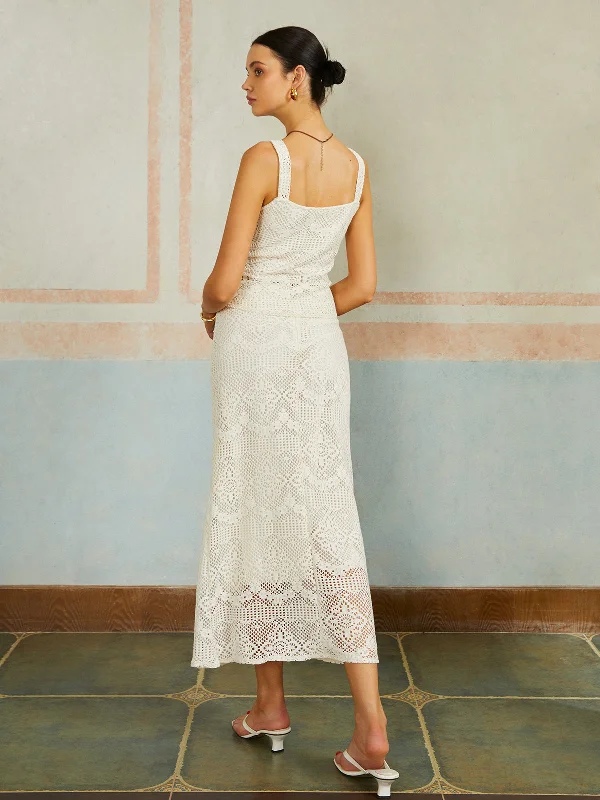 elegant-button-lace-sleeveless-skirt-set