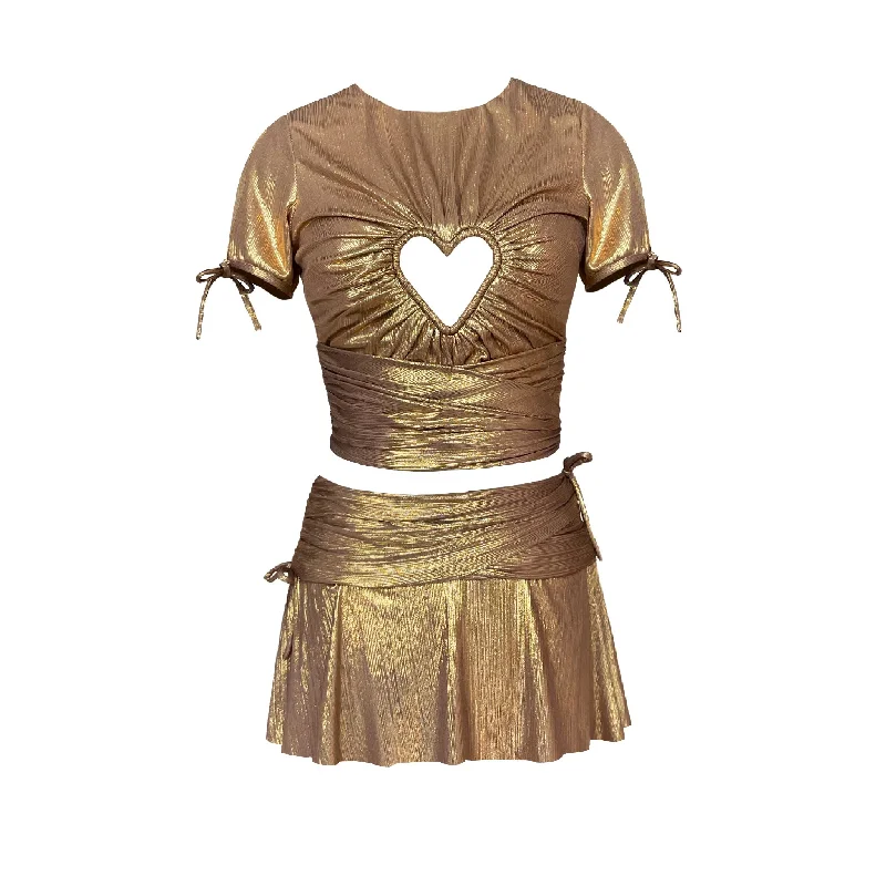 Gold Heart Cutout Set