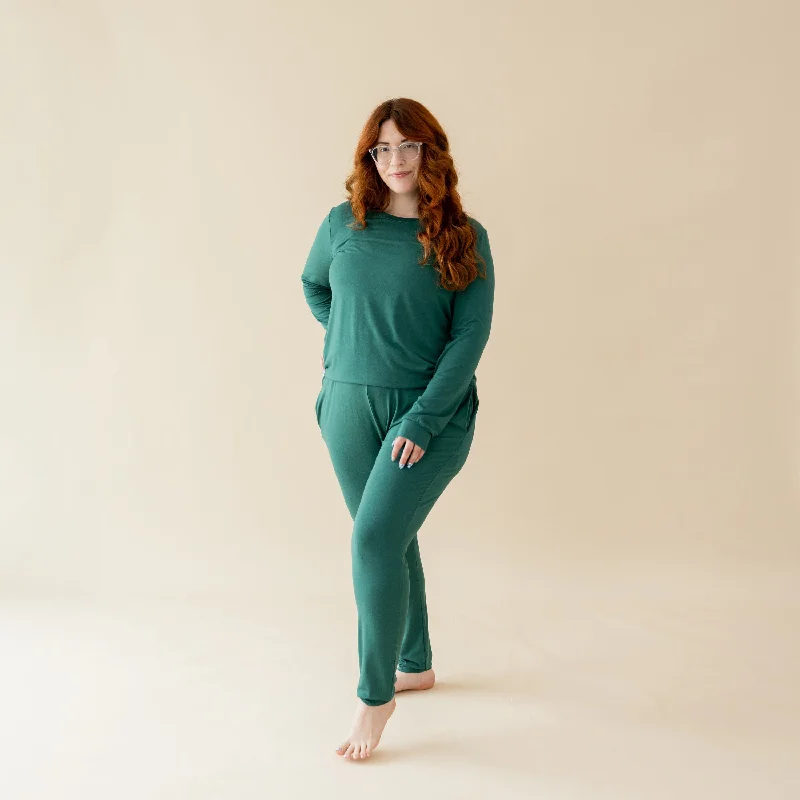 Women's Jogger Pajama Set in Emerald