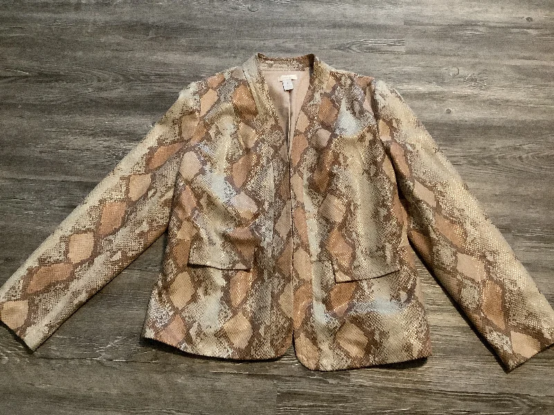 Snakeskin Print Blazer Chicos, Size 1