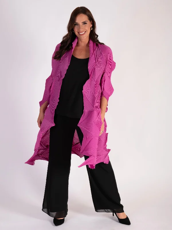 fuschia-3-d-pleated-long-shrug