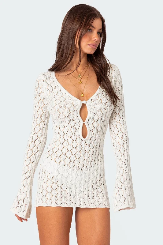 Brie Cut Out Crochet Mini Dress