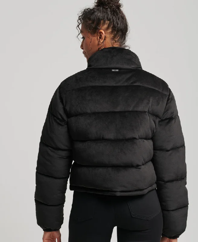 Studios Velvet Padded Jacket | Black