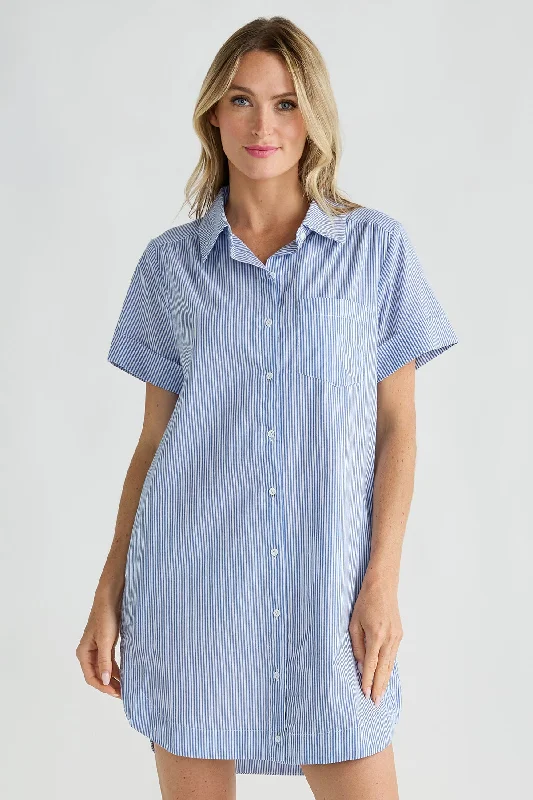 Sugarlips Striped Shirt Dress