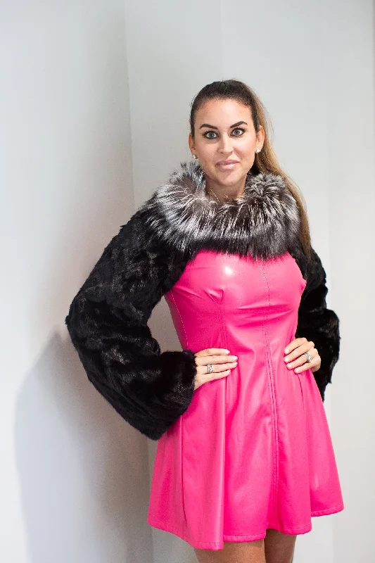 Just the Sleeve Mink Bolero Jacket (Flare Sleeves)