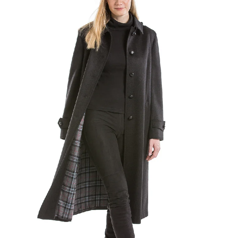 Silvia - Women's Traditional Loden Wool Coat in Charcoal