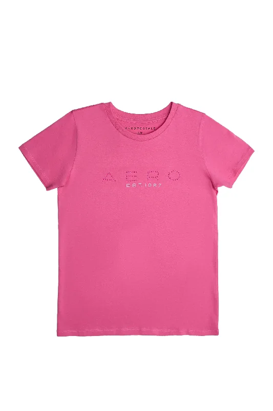 AERO Rhinestones Applique Graphic Classic Tee