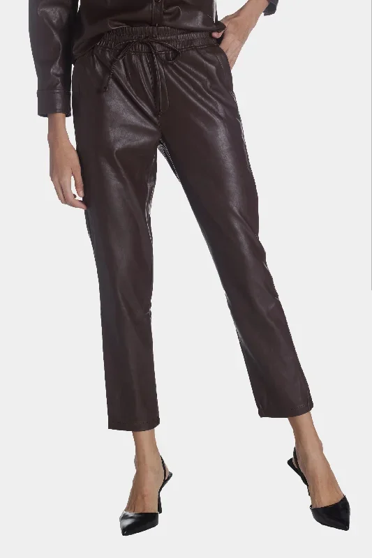 Alanna Faux Leather Drawstring Pants