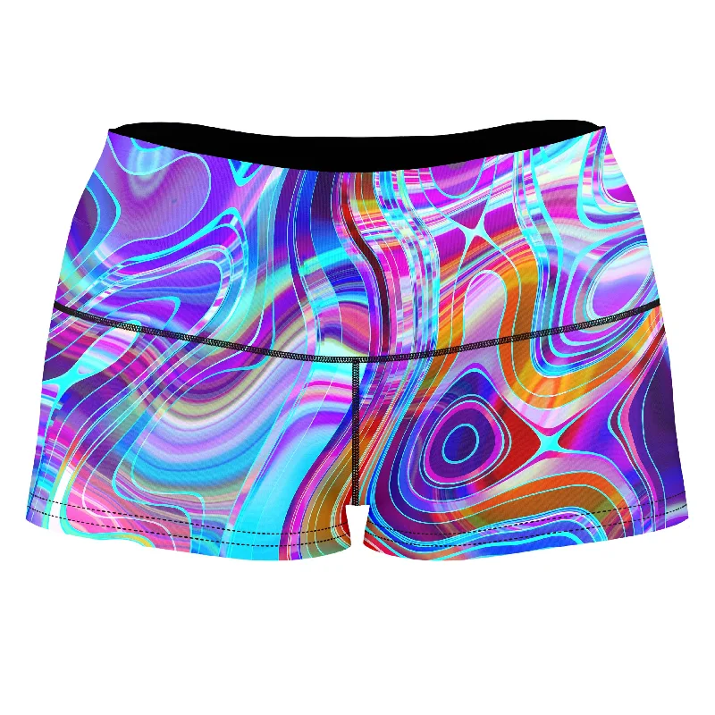 Aqua Realm High-Waisted Women's Shorts