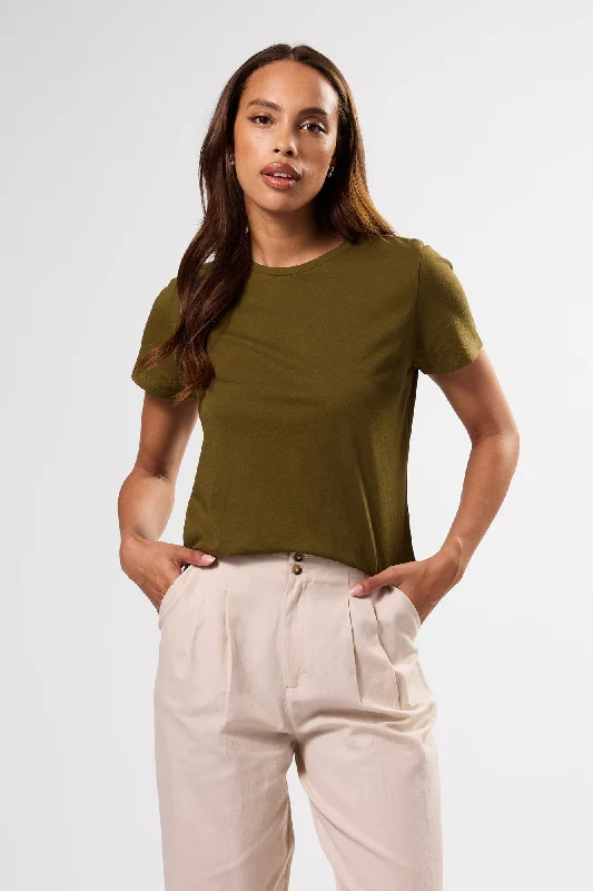 Berkeley Organic Cotton Tee - Olive Green