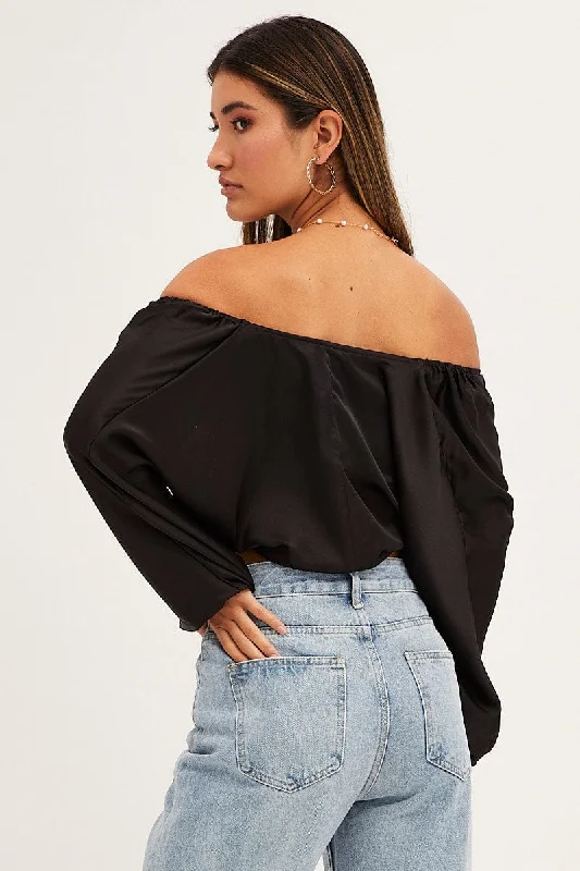 black-bolero-3-4-sleeve-tie-front-crop-satin-oj1036a-36w