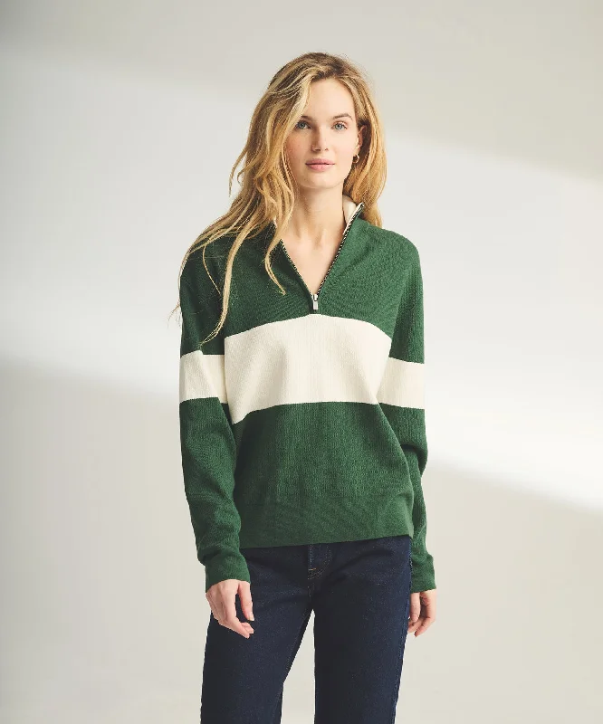 cafe-cotton-cashmere-striped-quarter-zip