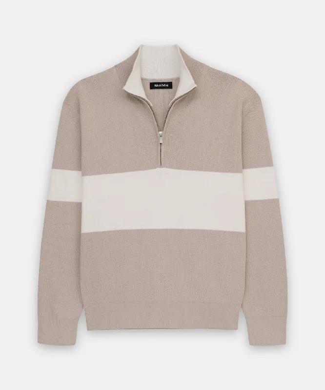 cafe-cotton-cashmere-striped-quarter-zip