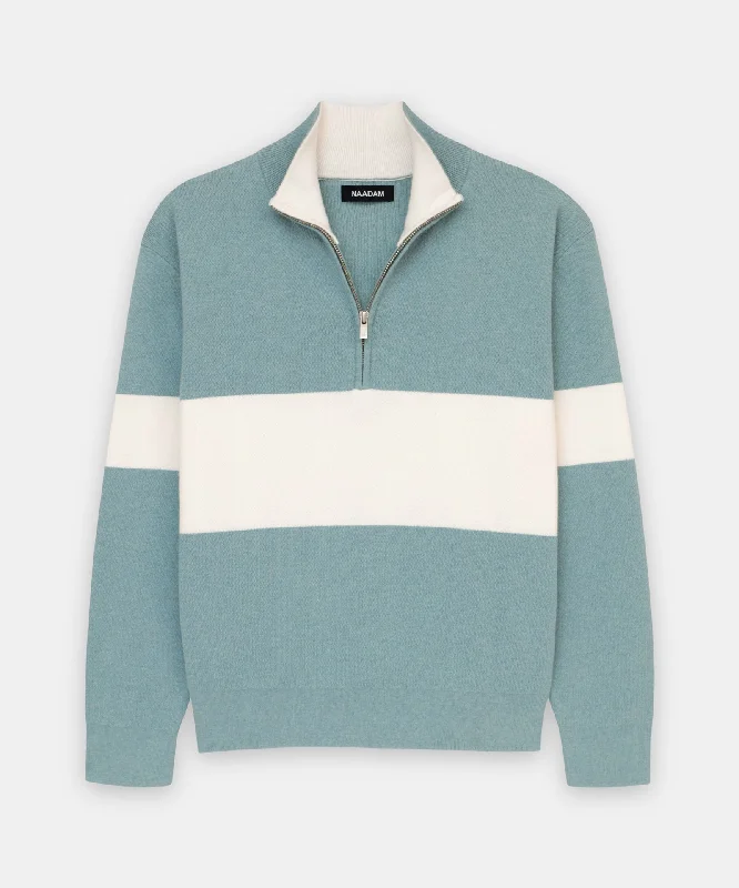 cafe-cotton-cashmere-striped-quarter-zip