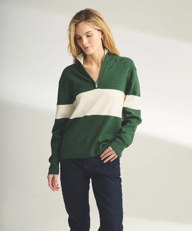 cafe-cotton-cashmere-striped-quarter-zip