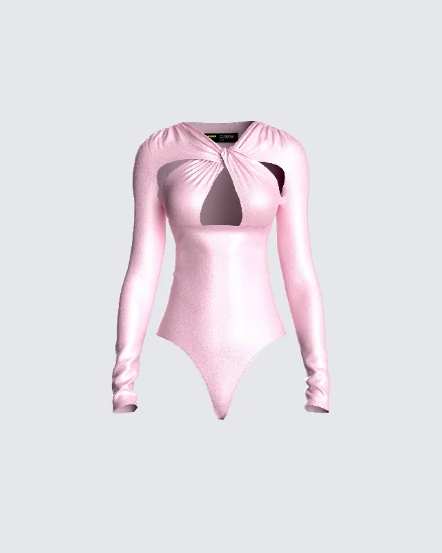 Chelsea Pink Twist Bodysuit