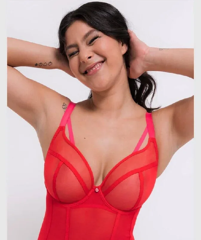 curvy-kate-elementary-plunge-bodysuit-red-pink