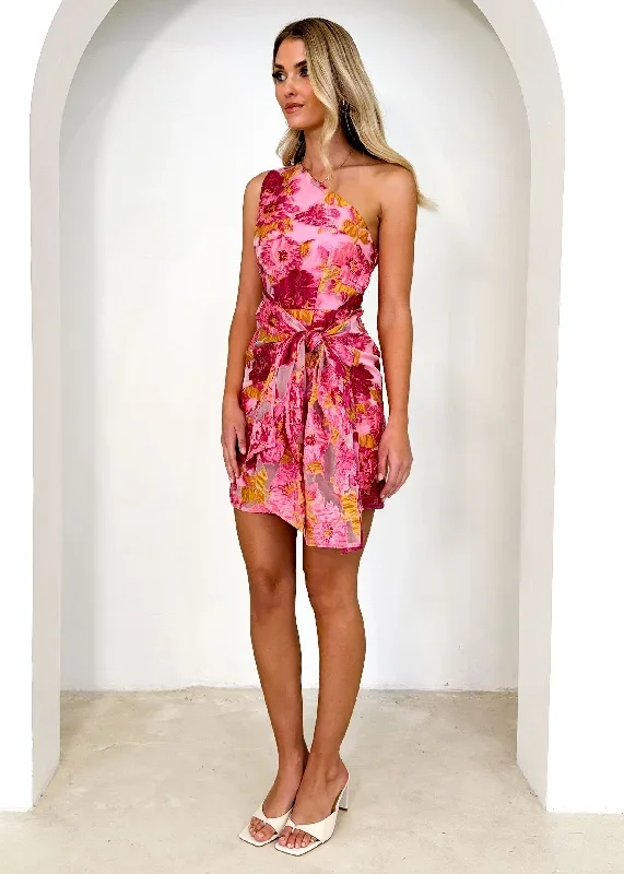 danney-one-shoulder-dress-pink-jacquard