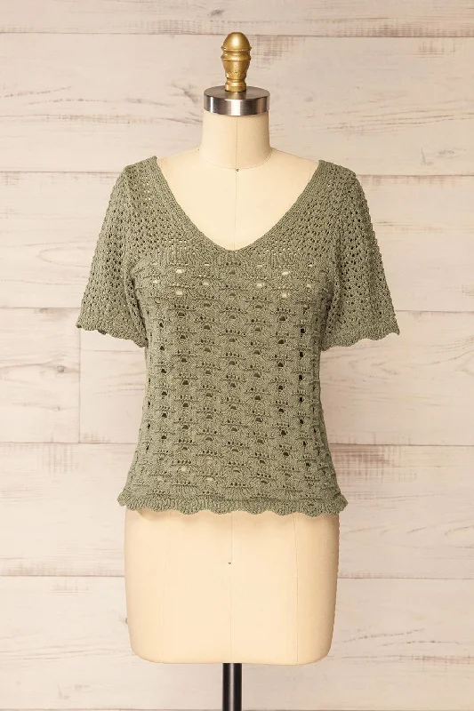 Doleen Sage | Short Sleeve Knit T-Shirt