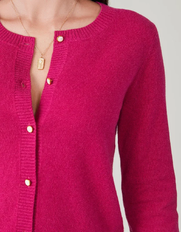 Jayme Cashmere Cardigan Sangria