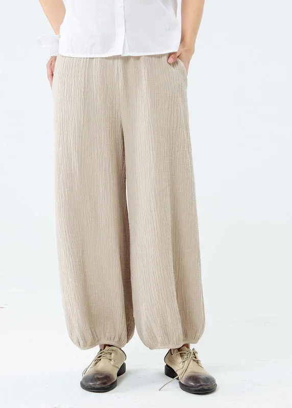 loose-cotton-linen-pocket-solid-color-lantern-pants