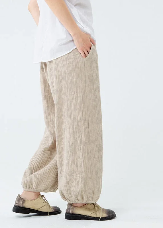 loose-cotton-linen-pocket-solid-color-lantern-pants