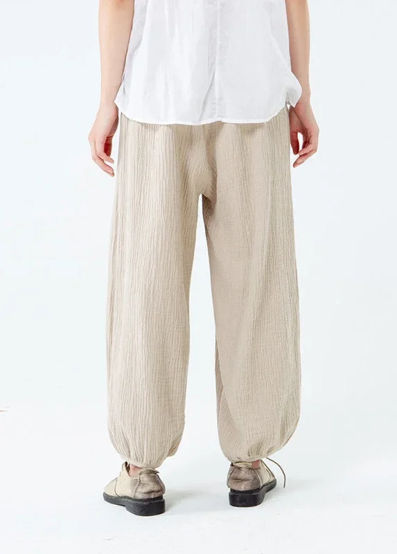 loose-cotton-linen-pocket-solid-color-lantern-pants