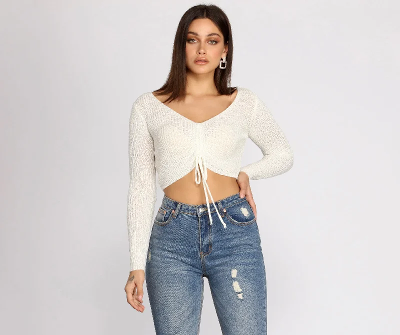 Major Crush Drawstring Crop Top