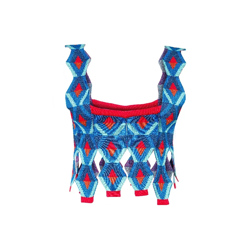 MAXHOSA MLTP10 - LADIES ZIGZAG TOP