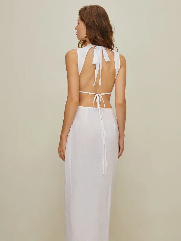 mock-neck-cutout-backless-dress