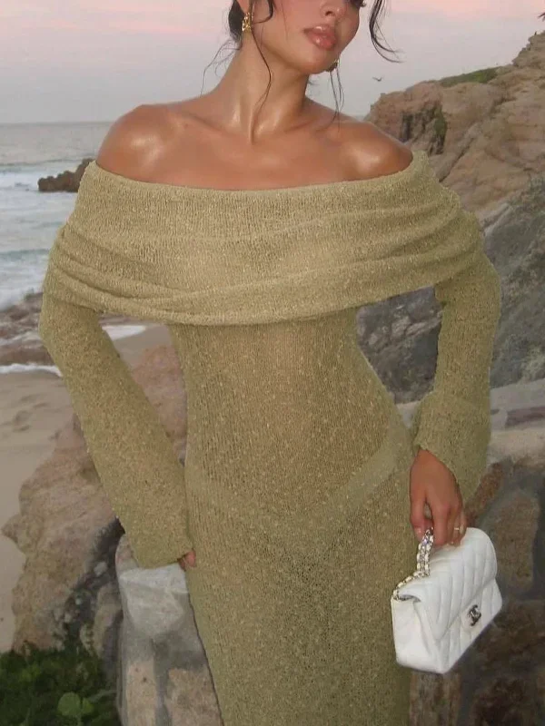 off-shoulder-overfold-long-sleeve-sweater-long-dress