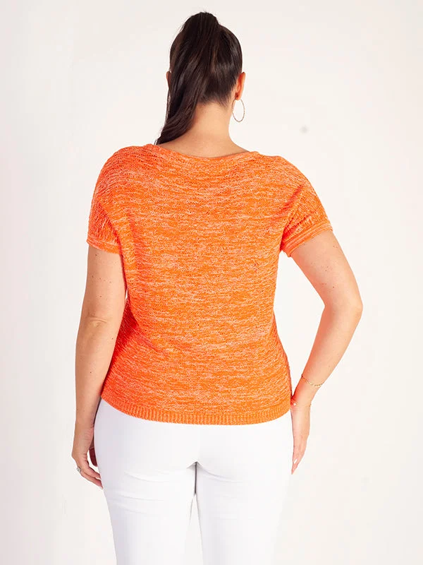 orange-white-short-sleeve-knitted-cotton-top