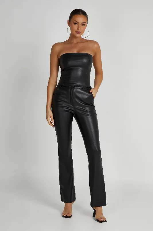 pamela-faux-leather-strapless-top-black