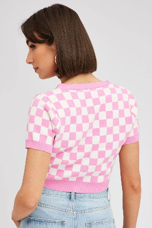 pink-check-knit-cardigan-short-sleeve-kn2295-40j-2