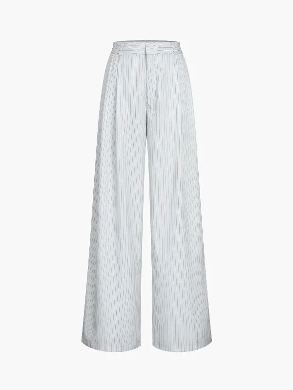 BerryBetty - Pinstripe Wide Leg Pants