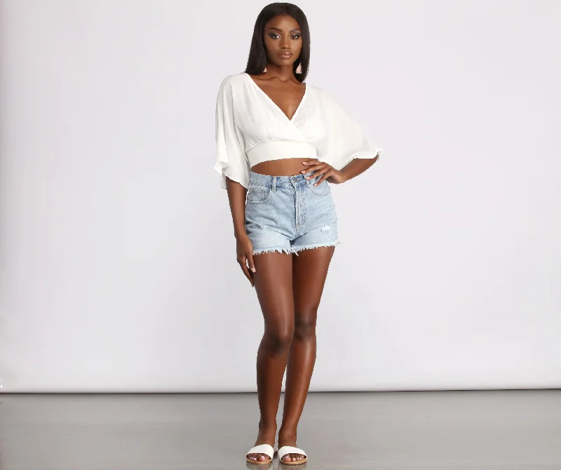 plunging-surplice-tie-back-gauze-crop-top-060030837100