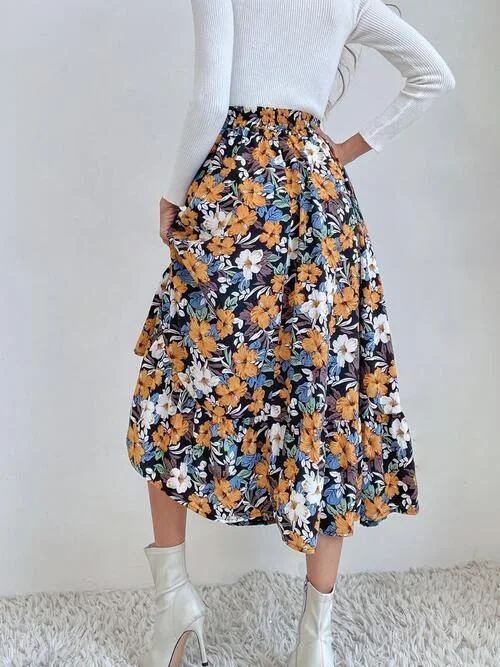 printed-ruffle-hem-midi-skirt