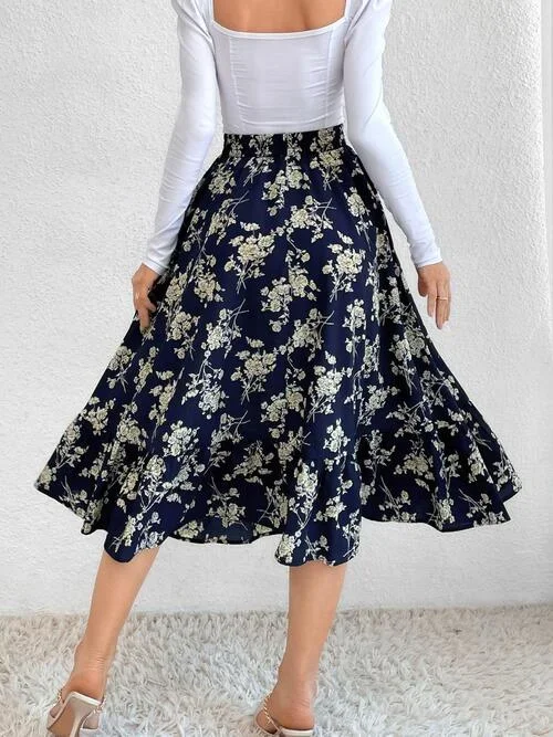 printed-ruffle-hem-midi-skirt