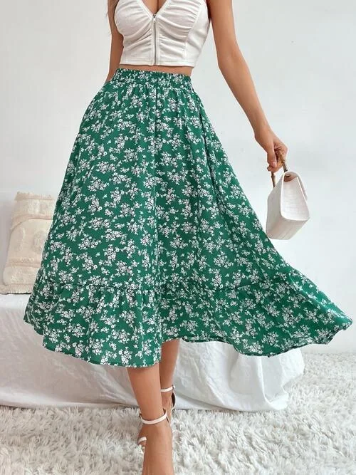 printed-ruffle-hem-midi-skirt