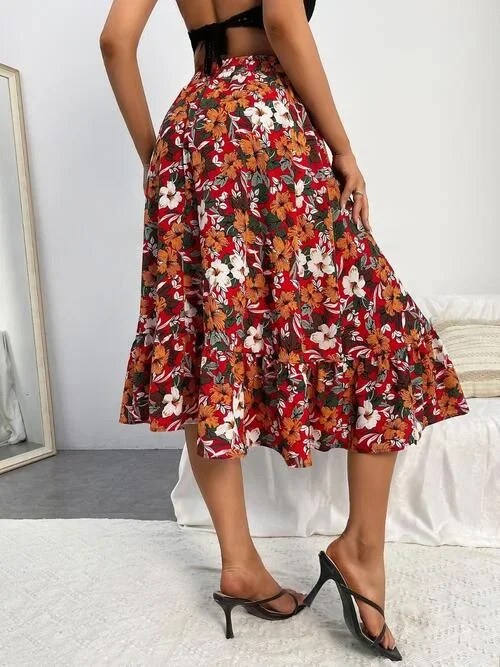 printed-ruffle-hem-midi-skirt