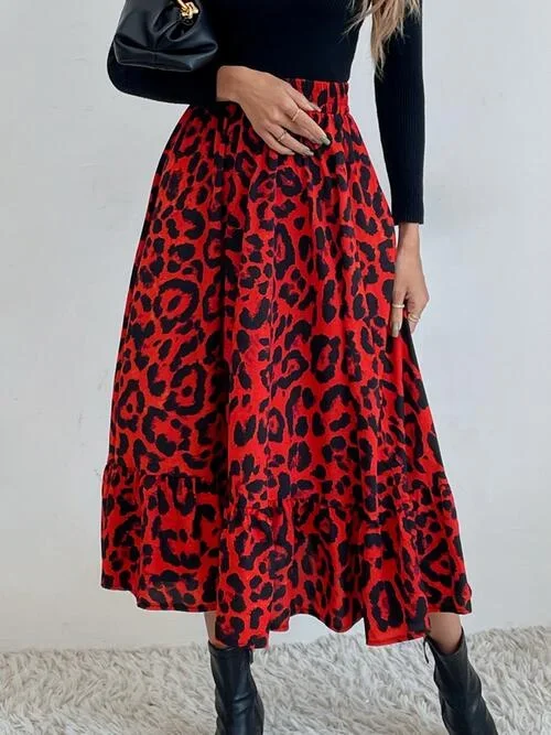 printed-ruffle-hem-midi-skirt