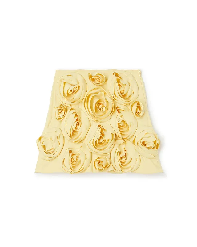 rose-applique-yellow-mini-skirt