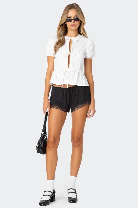 Rumi Lace Trim Shorts