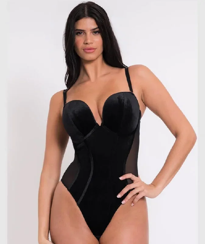 scantilly-icon-plunge-strapless-padded-bodysuit-black