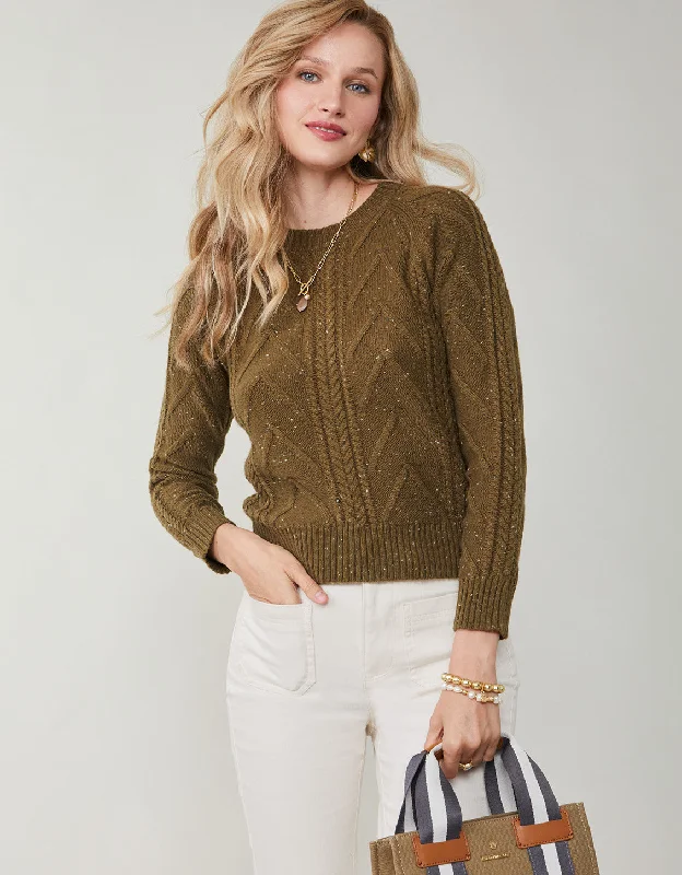 Shelby Cable Pullover Olive