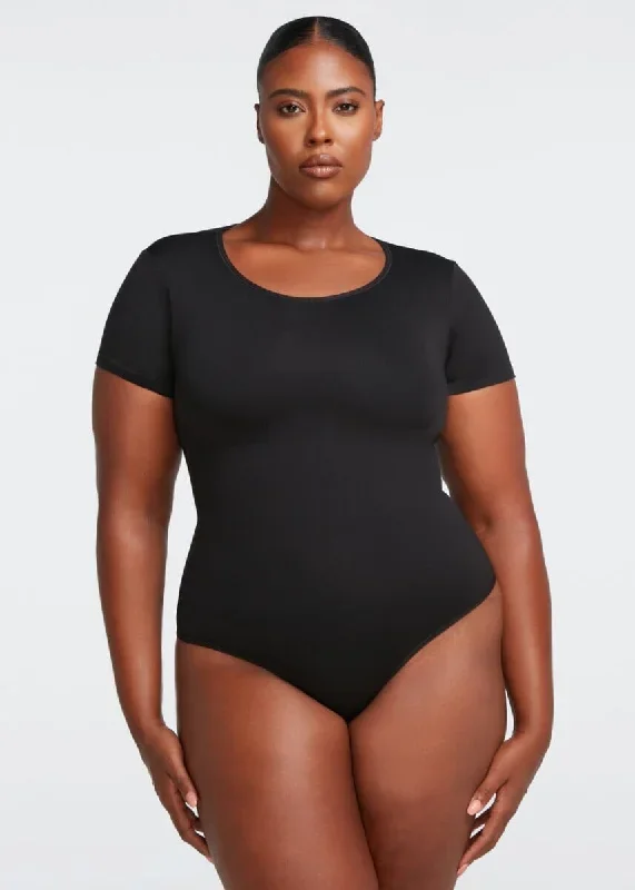 Short Sleeve Thong Bodysuit