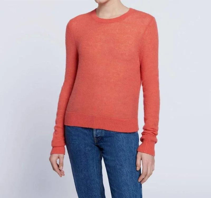 Shrunken Sweater In Apricot Sorbet