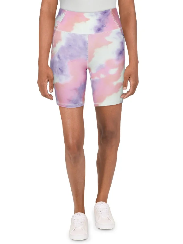 Skylar Womens Tie Dye Midi Bike Shorts